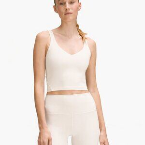 LULULEMON Align Tank Top Nulu Cropped Gym Yoga Bone Ivory Women's 6, AB Cups